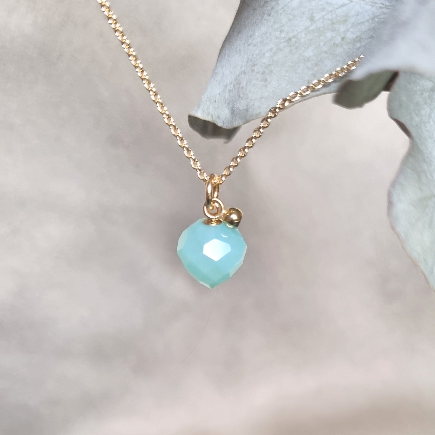 "HAVET" HALSBAND GULD LITEN AGAT