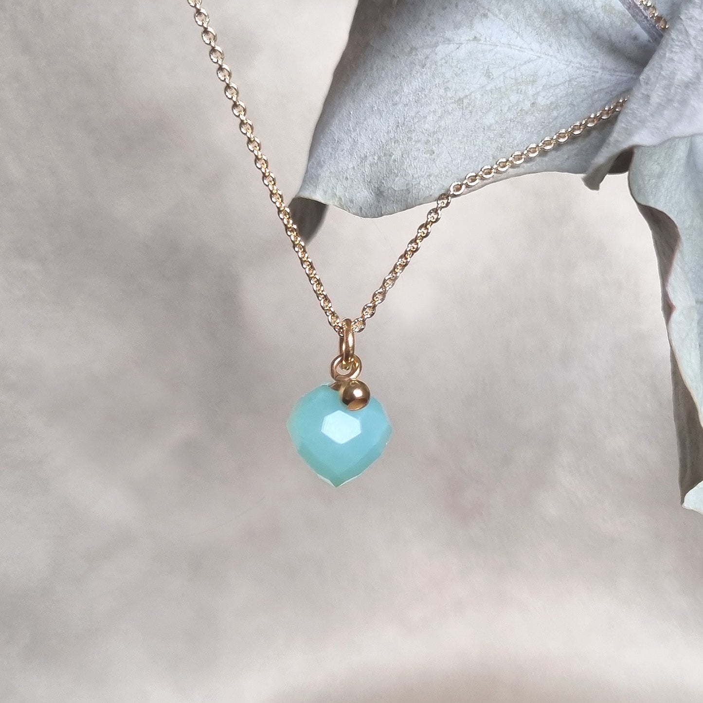 "HAVET" HALSBAND GULD LITEN AGAT