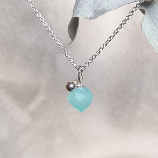"HAVET" HALSBAND SILVER LITEN AGAT