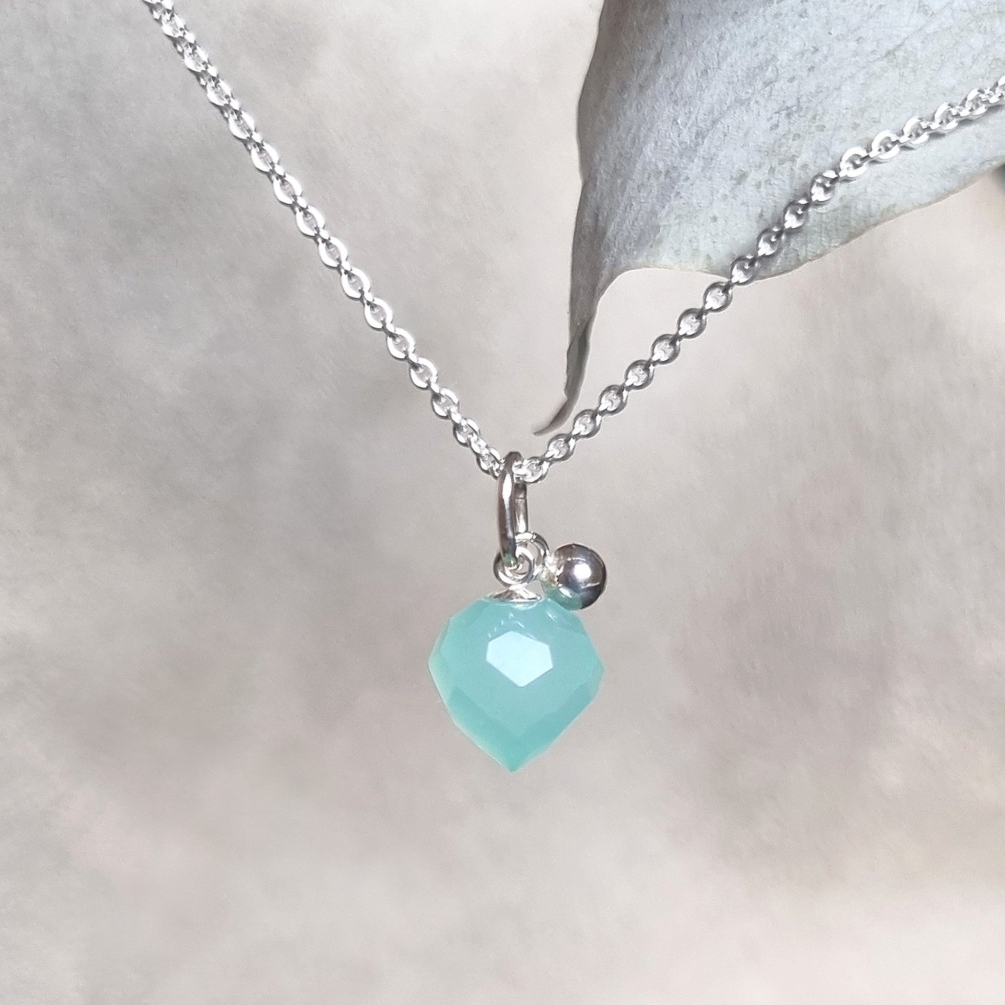 "HAVET" HALSBAND SILVER LITEN AGAT