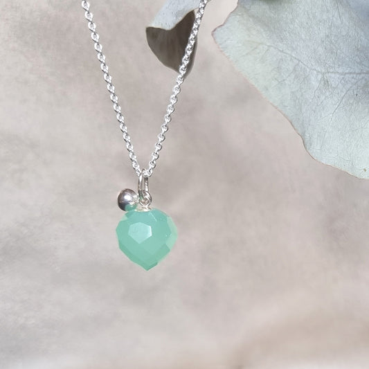 "HAVET" HALSBAND SILVER STOR AGAT